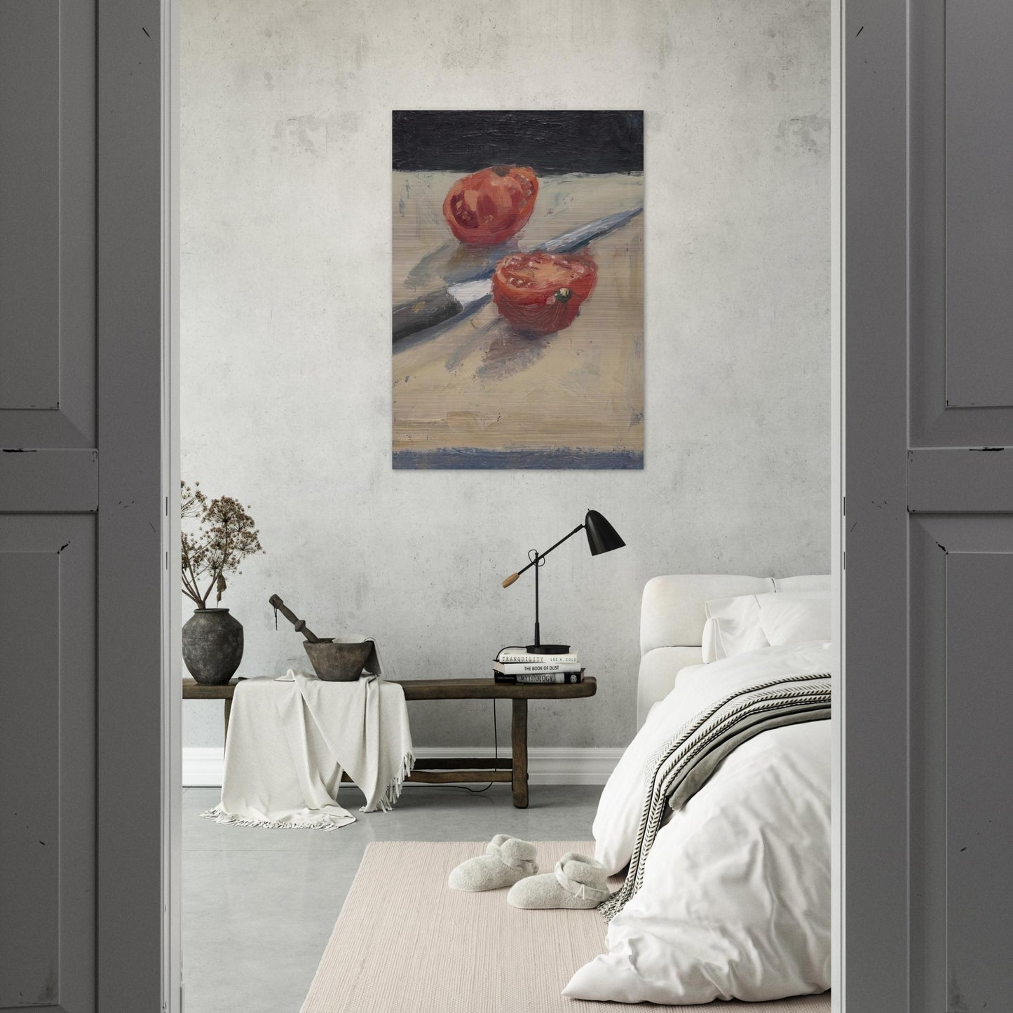 Knife  Tomato I - Richard Diebenkorn Brushed Aluminum Print - 70x100 cm / 28x40 inches | Richard Diebenkorn Aluminum Print | Richard Diebenkorn Prints