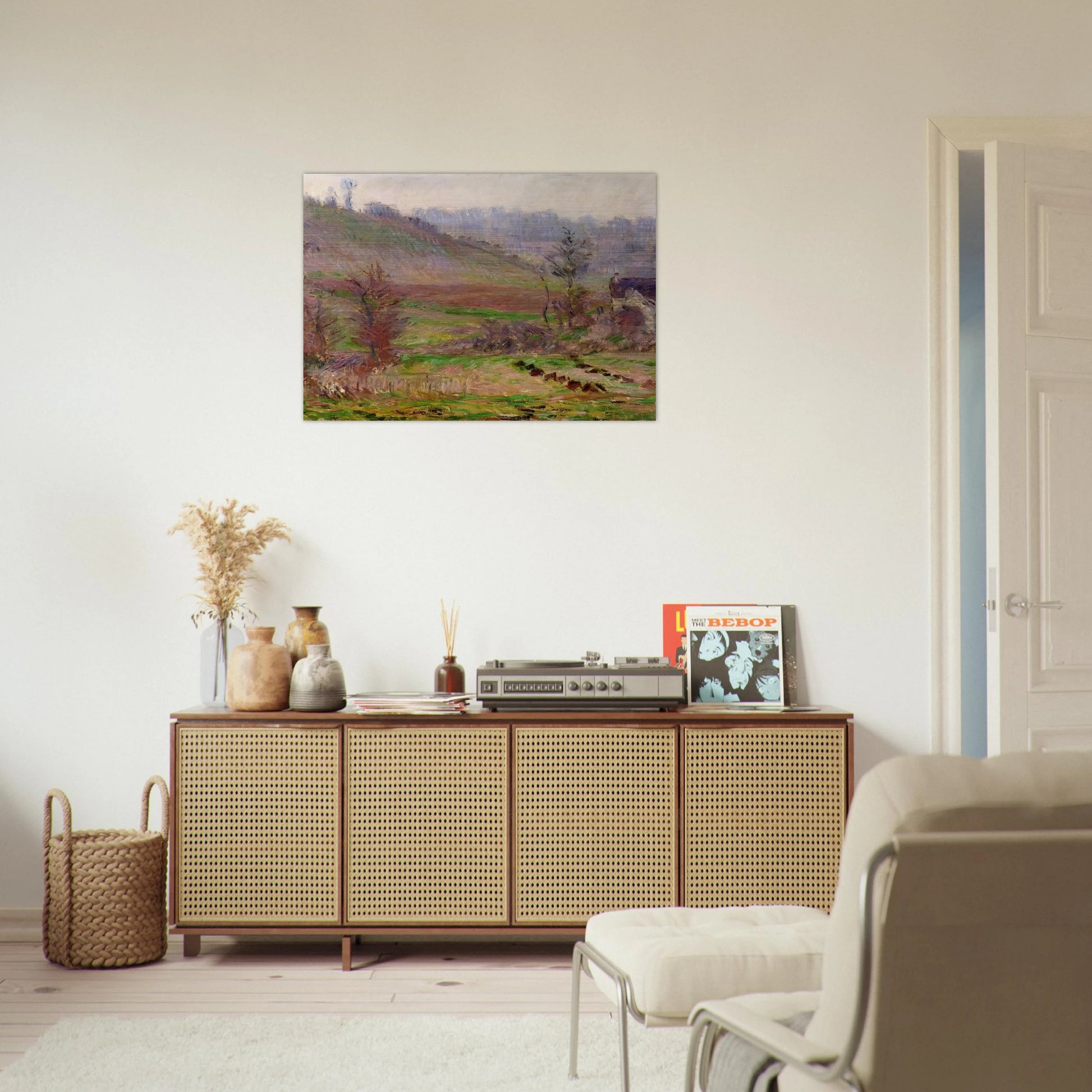Valley of Falaise - claude monet Brushed Aluminum Print - 70x100 cm / 28x40 inches | claude monet Aluminum Print | claude monet Prints