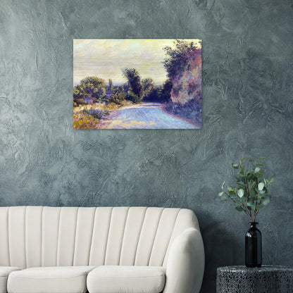 Road near Giverny 02 - claude monet Brushed Aluminum Print - 70x100 cm / 28x40 inches | claude monet Aluminum Print | claude monet Prints