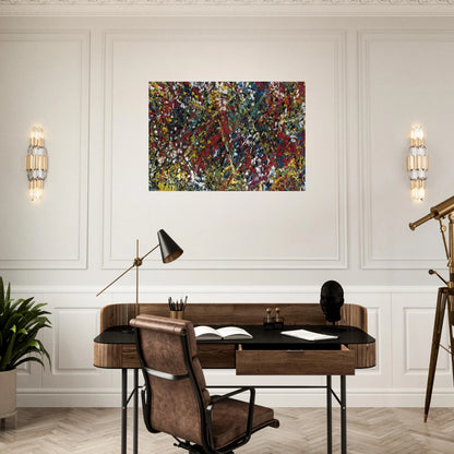 Composition - Jean-Paul Riopelle Brushed Aluminum Print - 70x100 cm / 28x40 inches | Jean-Paul Riopelle Aluminum Print | Jean-Paul Riopelle Prints