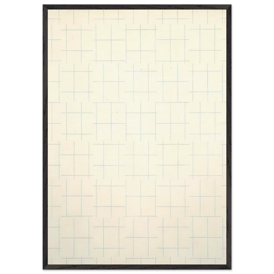 Two Warps and Wefts of Short Lines 0 90 - 1956 - Francois Morellet 70x100 cm / 28x40 inches Framed Art Print – Black Wooden Frame