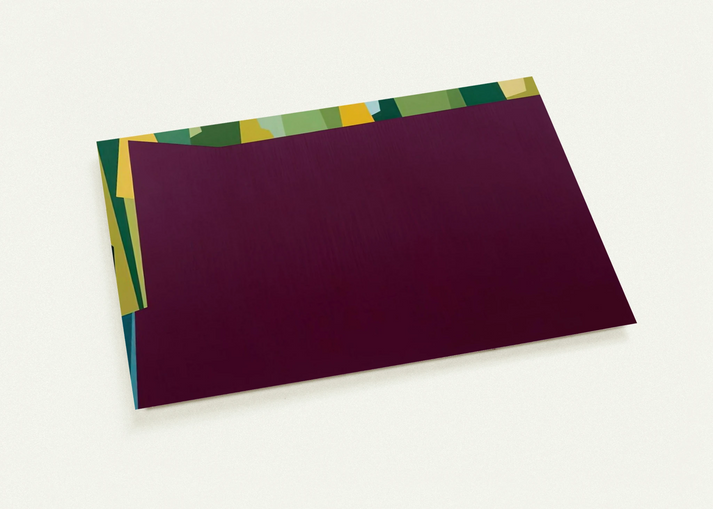 Interlocking Forms Big Magenta With Green - 1959 By Karl Benjamin Pack of 10 Post Cards | Karl Benjamin Post Cards | A6 (10.5 x 14.8 cm) - 4.1 x 5.8 inches