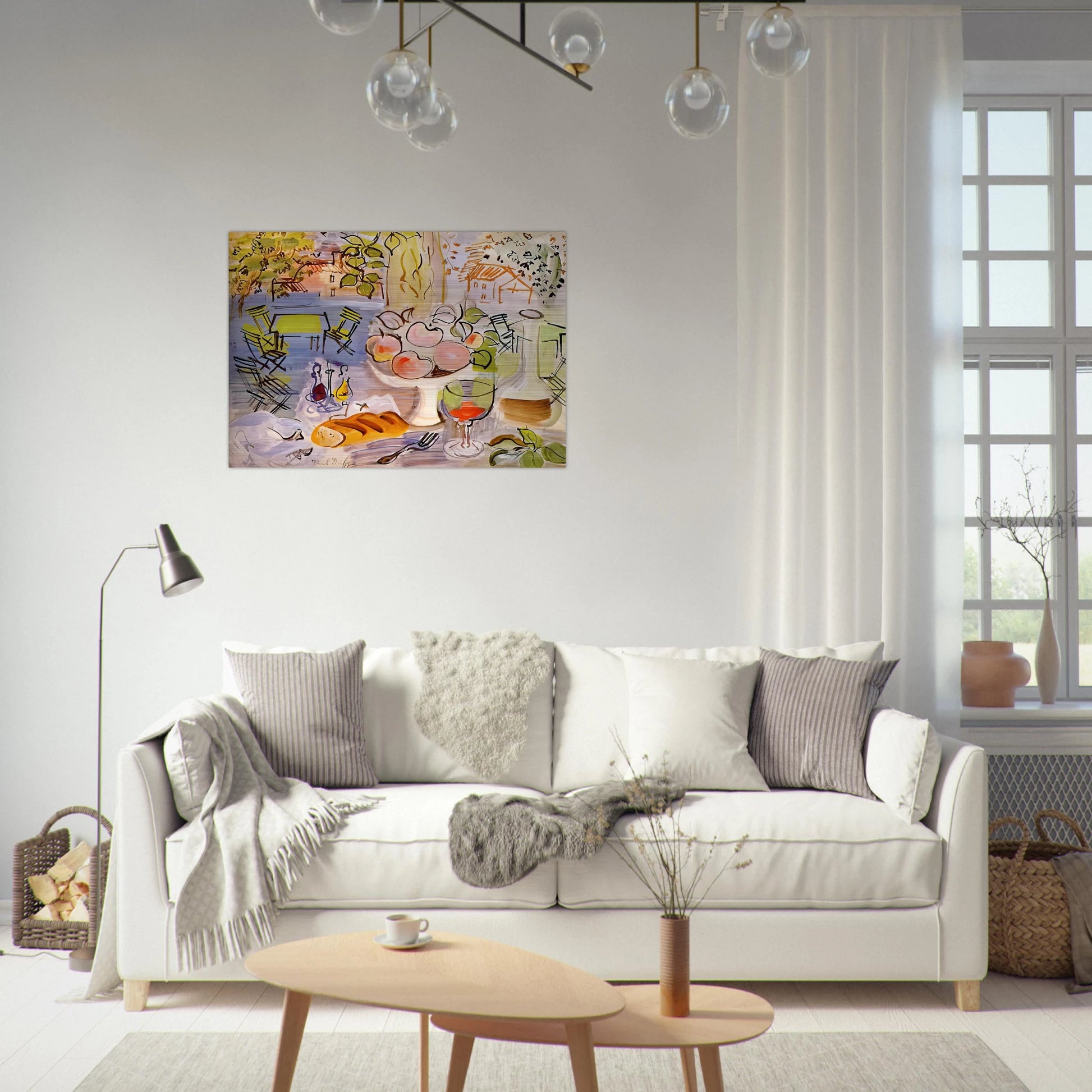 STILL LIFE 1928 - Raoul Dufy Brushed Aluminum Print - 70x100 cm / 28x40 inches | Raoul Dufy Aluminum Print | Raoul Dufy Prints