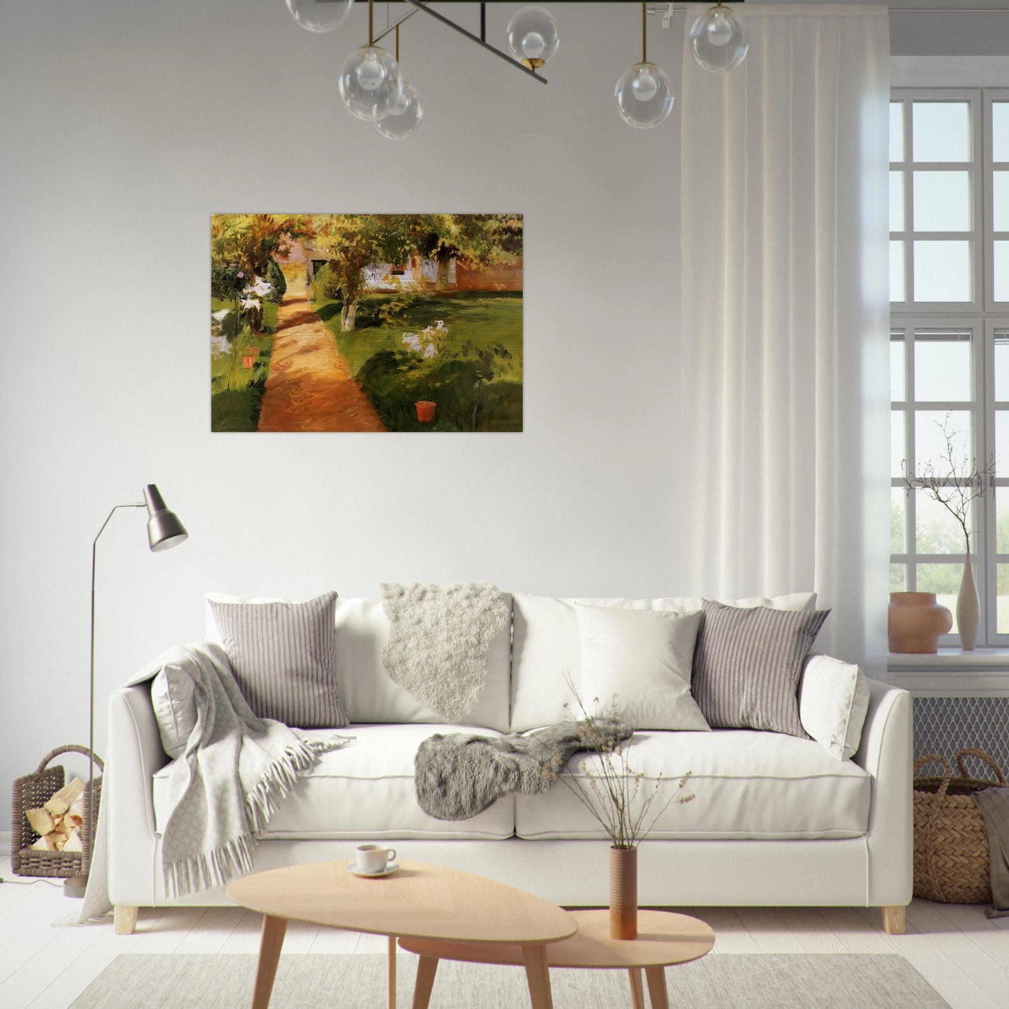 Millet's Garden - John Singer Sargent Brushed Aluminum Print - 70x100 cm / 28x40 inches | John Singer Sargent Aluminum Print | John Singer Sargent Prints