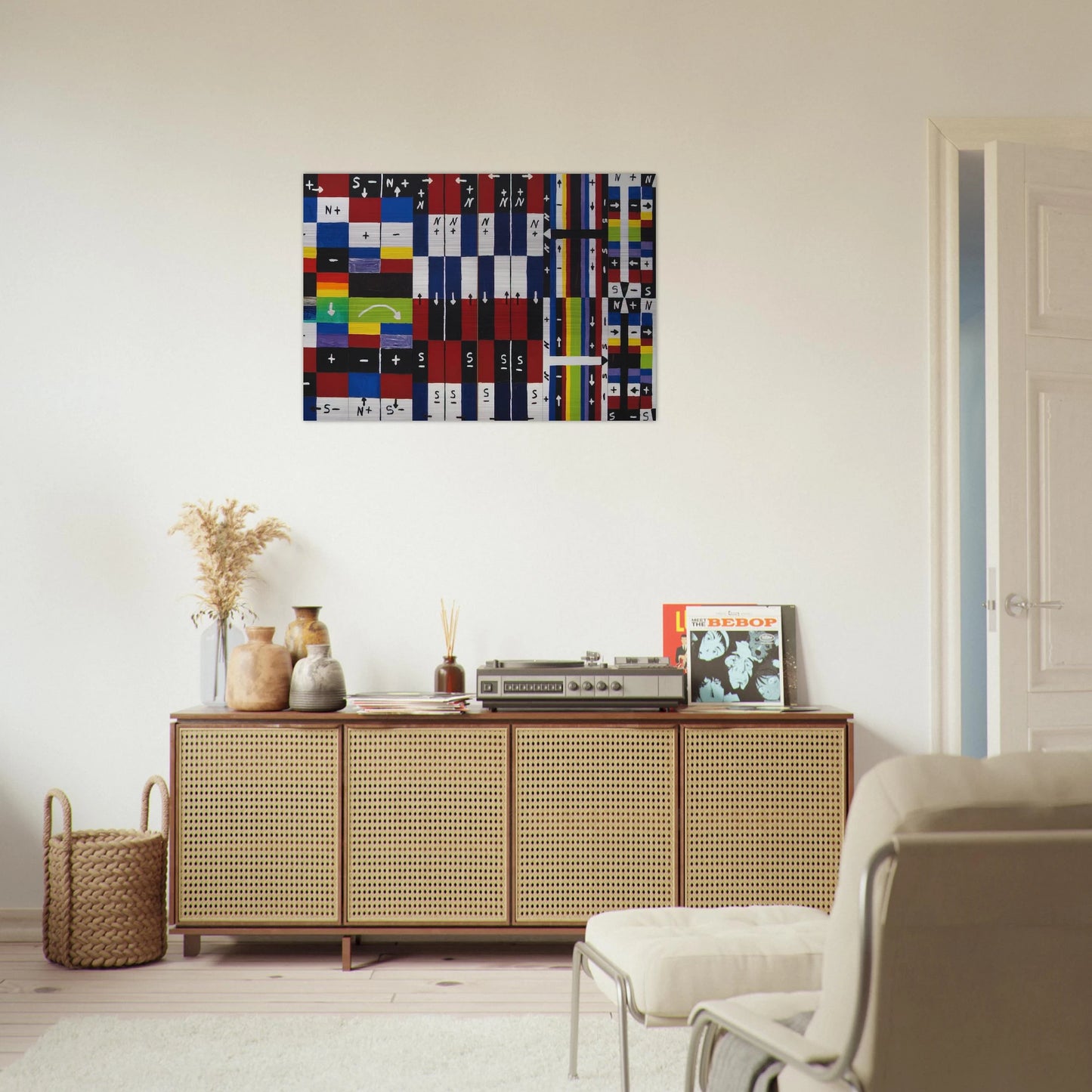 A World in Itself - 1961 - Alfred Jensen Brushed Aluminum Print - 70x100 cm / 28x40 inches | Alfred Jensen Aluminum Print | Alfred Jensen Prints