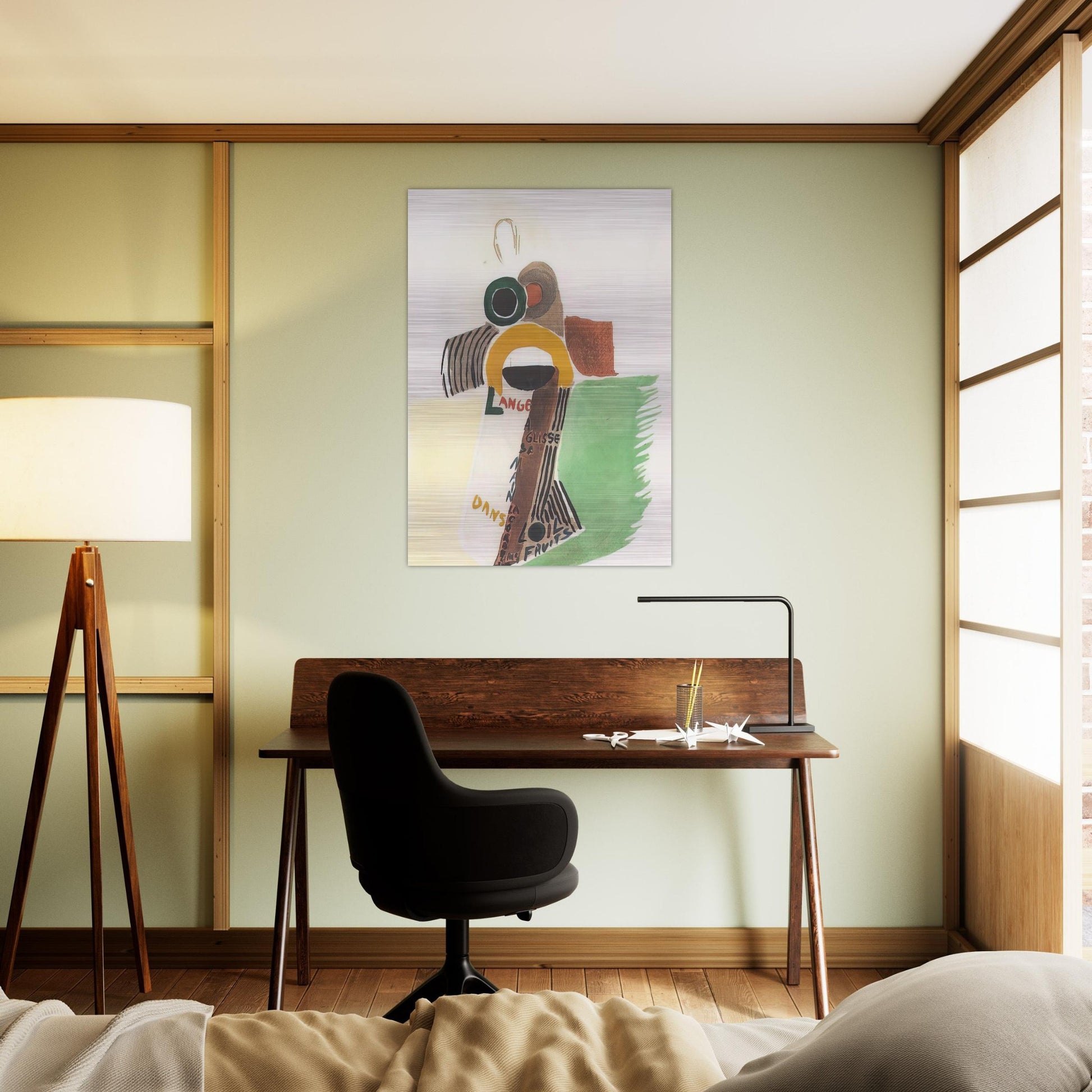 ROBE POEME L ANGE A GLISSE 1922 - Sonia Delaunay Brushed Aluminum Print - 70x100 cm / 28x40 inches | Sonia Delaunay Aluminum Print | Sonia Delaunay Prints