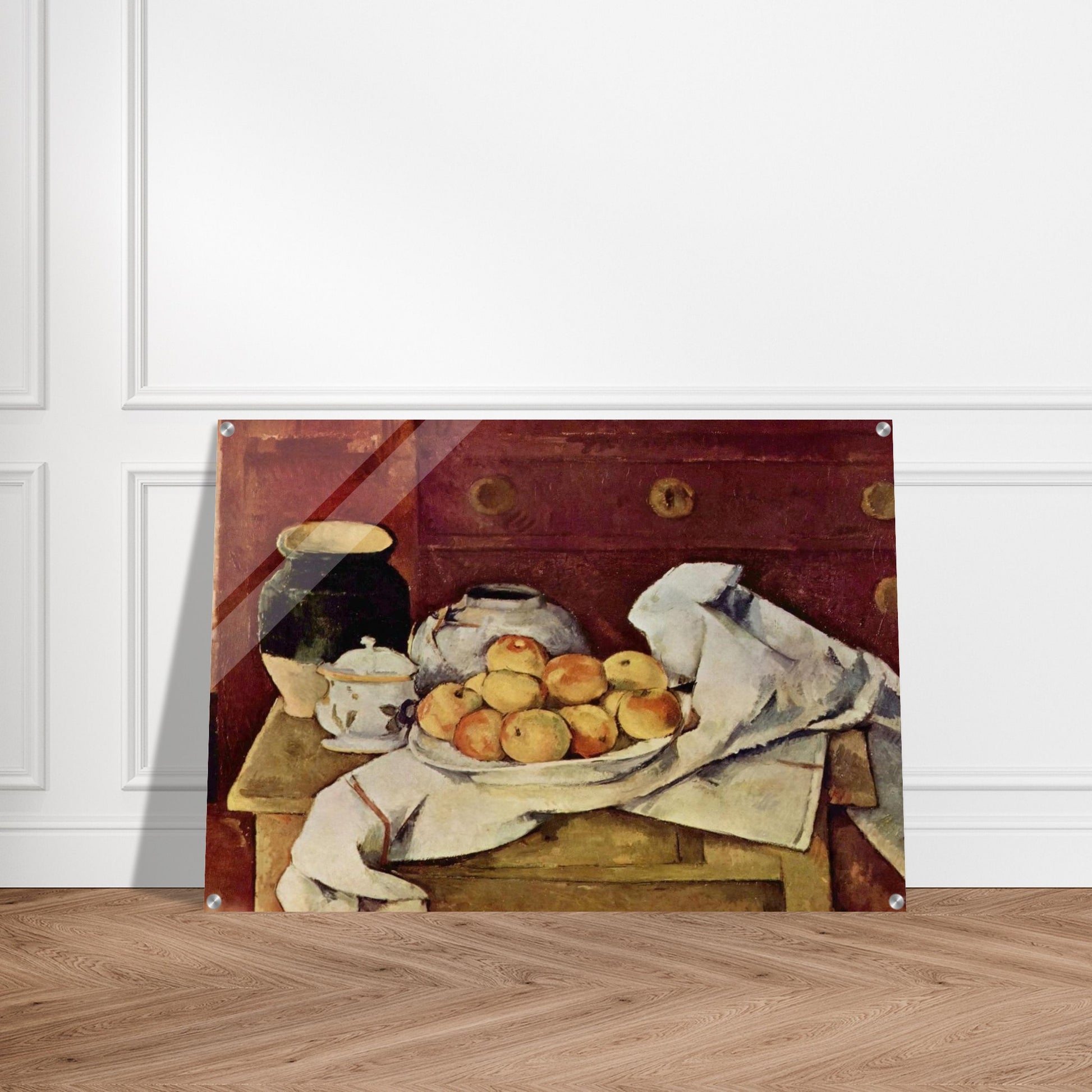Still Life with a Chest of Drawers - Paul Cézanne Acrylic Print - 70x100 cm / 28x40″ inches | Paul Cézanne Wall Art | Paul Cézanne Prints