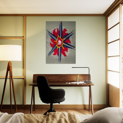 WALL EXPLOSION II 1965 - Roy Lichtenstein Brushed Aluminum Print - 70x100 cm / 28x40 inches | Roy Lichtenstein Aluminum Print | Roy Lichtenstein Prints