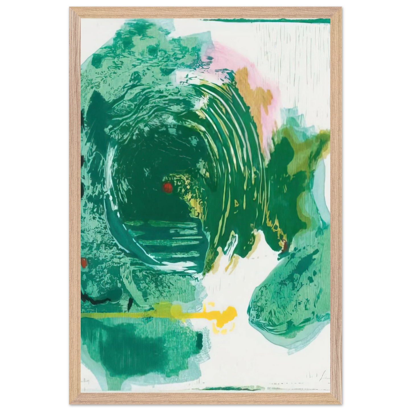 Helen Frankenthaler - Radius - 1993 Wall art - 60x80 cm / 24x32 inches - Premium Wooden Framed Poster With Fine Art Paper-canvas - Black frame