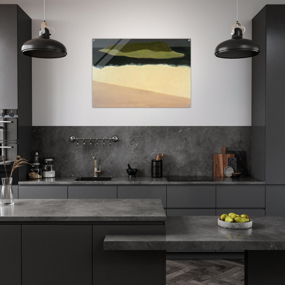 Offshore Island - 1958 - Milton Avery Acrylic Print - 70x100 cm / 28x40″ inches | Milton Avery Wall Art | Milton Avery Prints