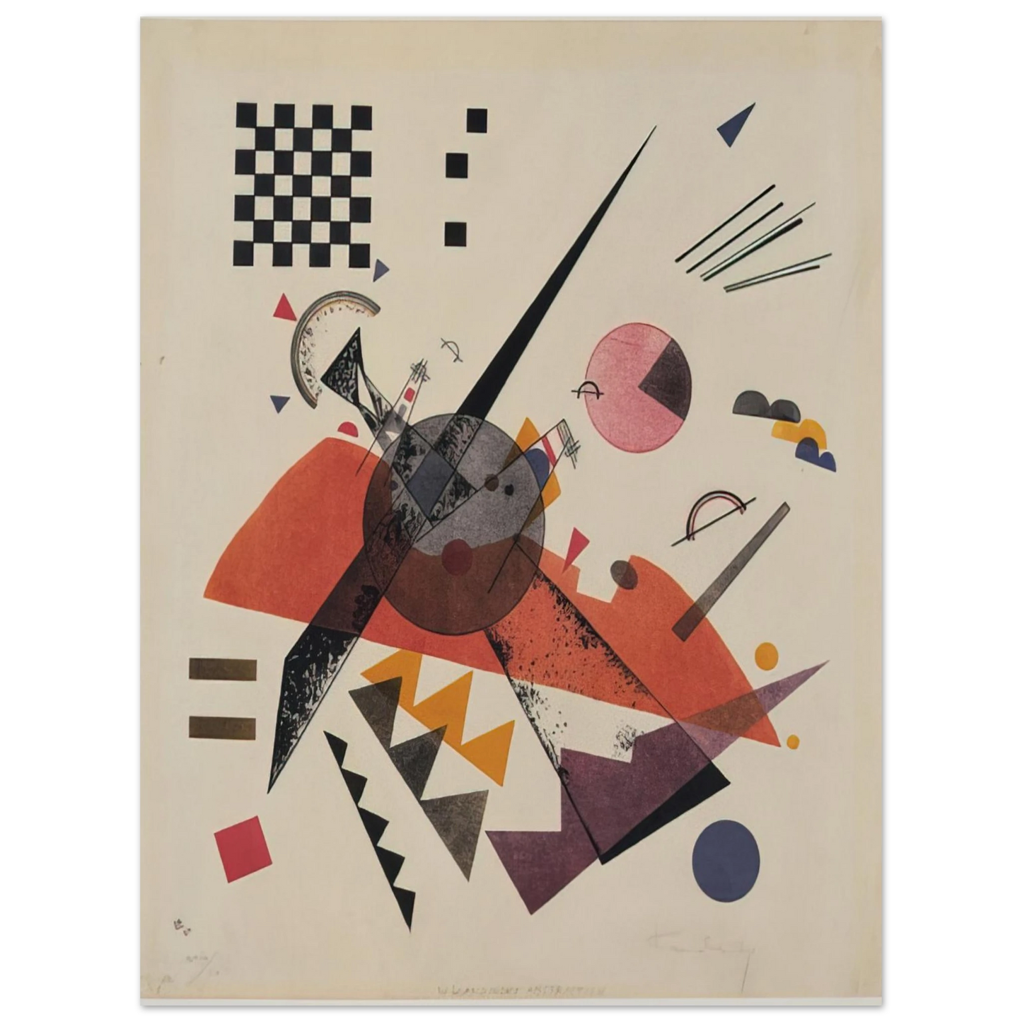 Wassily Kandinsky - ORANGE 1923  75x100 cm / 30x40inches Fine Art Poster