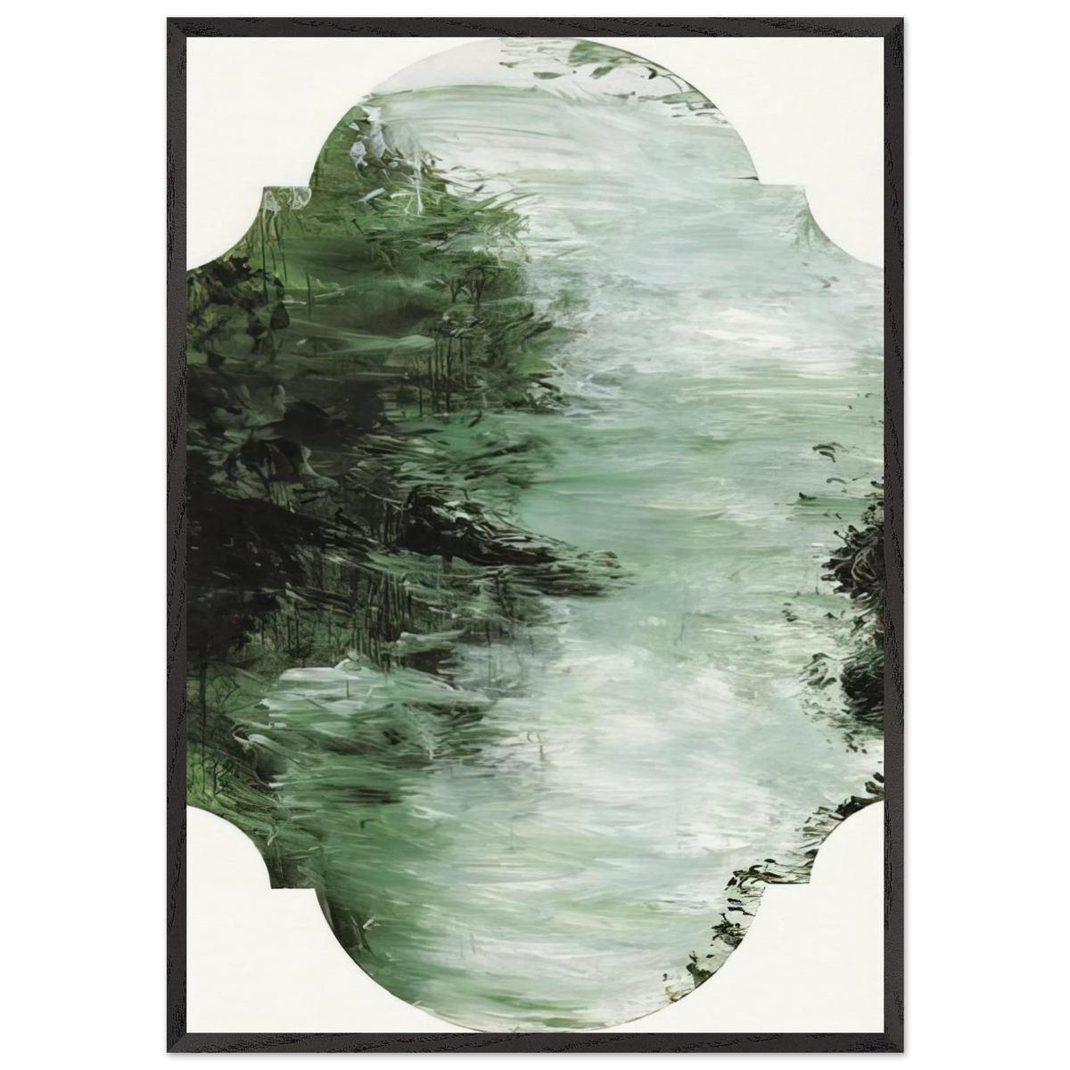Untitled Part VI - Cy Twombly 70x100 cm / 28x40 inches Framed Art Print – Black Wooden Frame