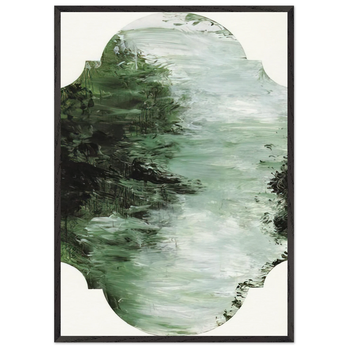 Untitled Part VI - Cy Twombly 70x100 cm / 28x40 inches Framed Art Print – Black Wooden Frame