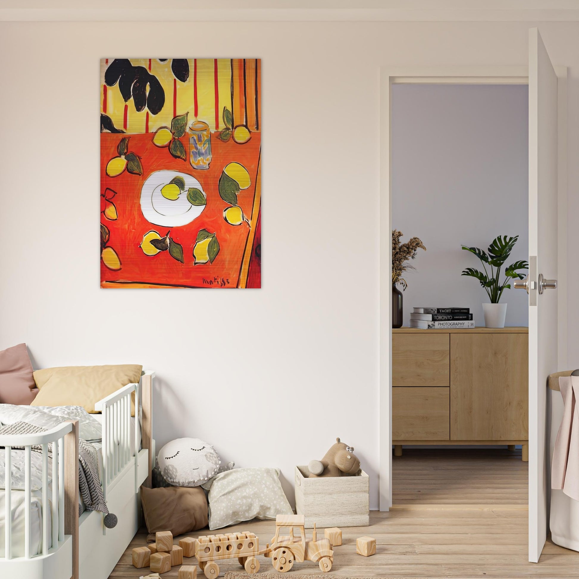 BLACK PHILODENDRON AND LEMONS 1943 - Henri Matisse Brushed Aluminum Print - 70x100 cm / 28x40 inches | Henri Matisse Aluminum Print | Henri Matisse Prints