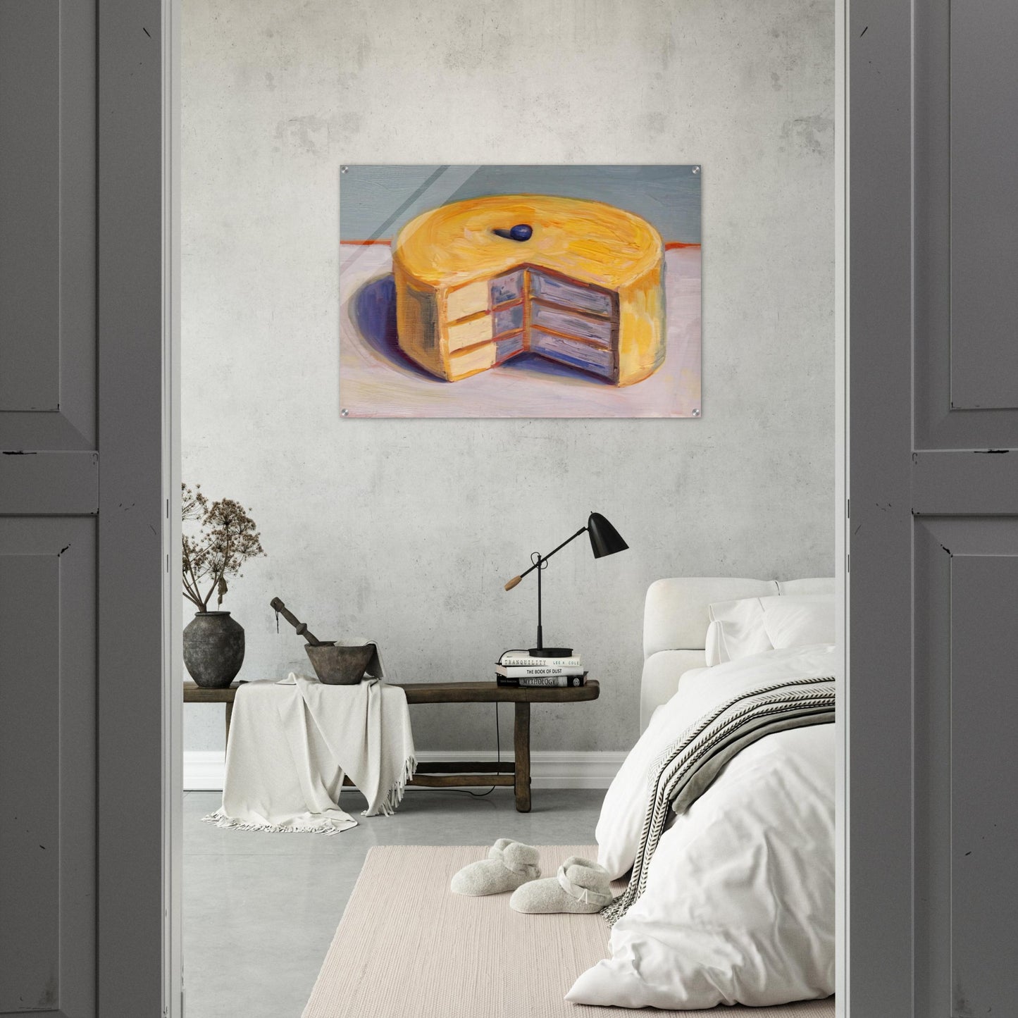Lemon Cake - 1964 - Wayne Thiebaud Acrylic Print - 70x100 cm / 28x40″ inches | Wayne Thiebaud Wall Art | Wayne Thiebaud Prints