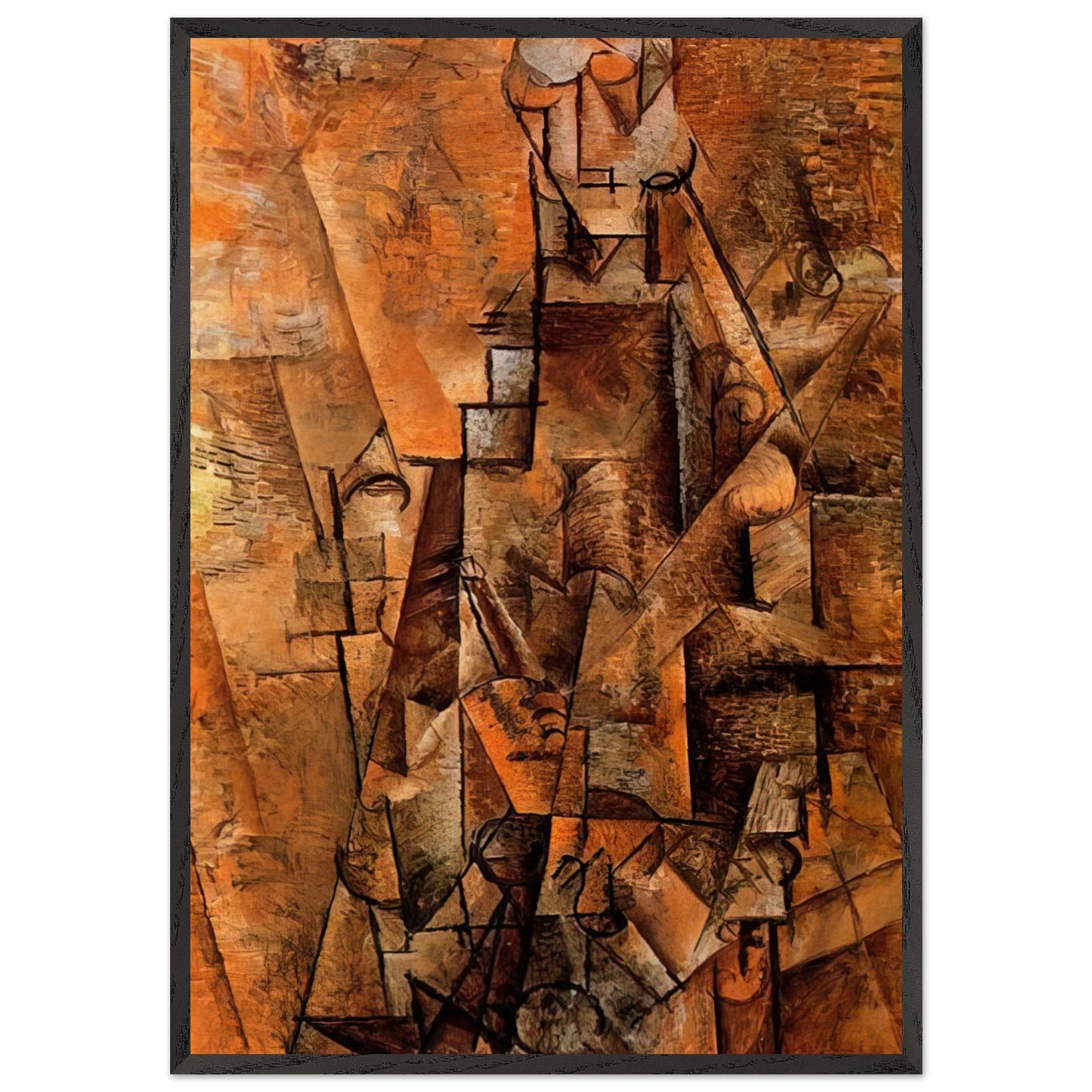 Clarinetist - 1911 - Pablo Picasso 70x100 cm / 28x40 inches Framed Art Print – Black Wooden Frame