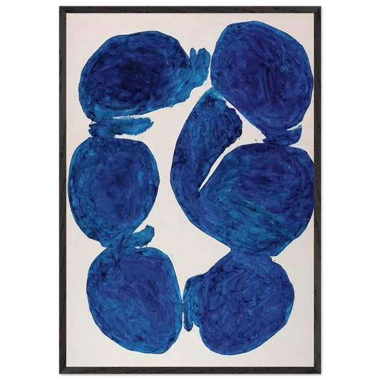Meun - 1967 - Simon Hantai 70x100 cm / 28x40 inches Framed Art Print – Black Wooden Frame