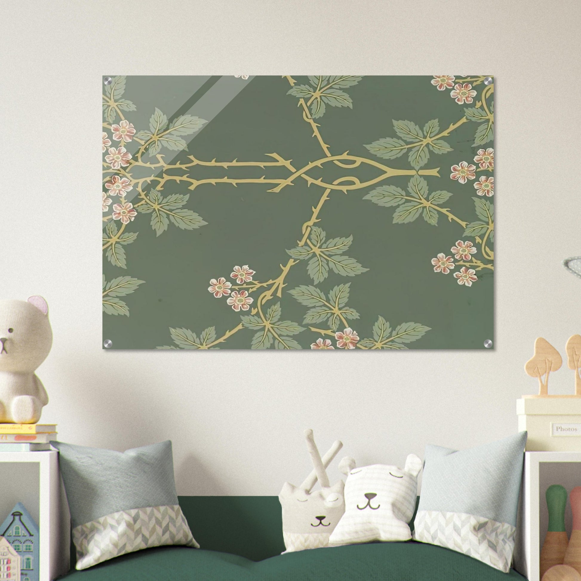 WALLPAPER BLACKBERRY PATTERN 388 1917 - William Morris Acrylic Print - 70x100 cm / 28x40″ inches