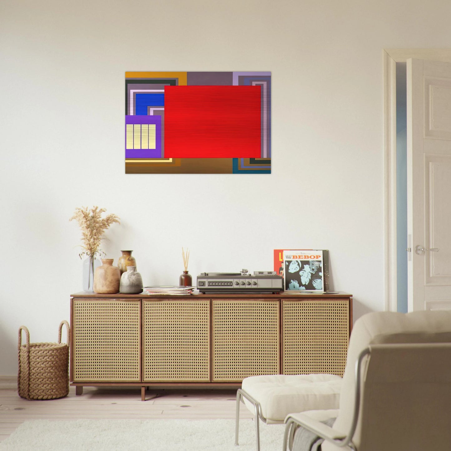 Power User - 1995 - Peter Halley Brushed Aluminum Print - 70x100 cm / 28x40 inches | Peter Halley Aluminum Print | Peter Halley Prints