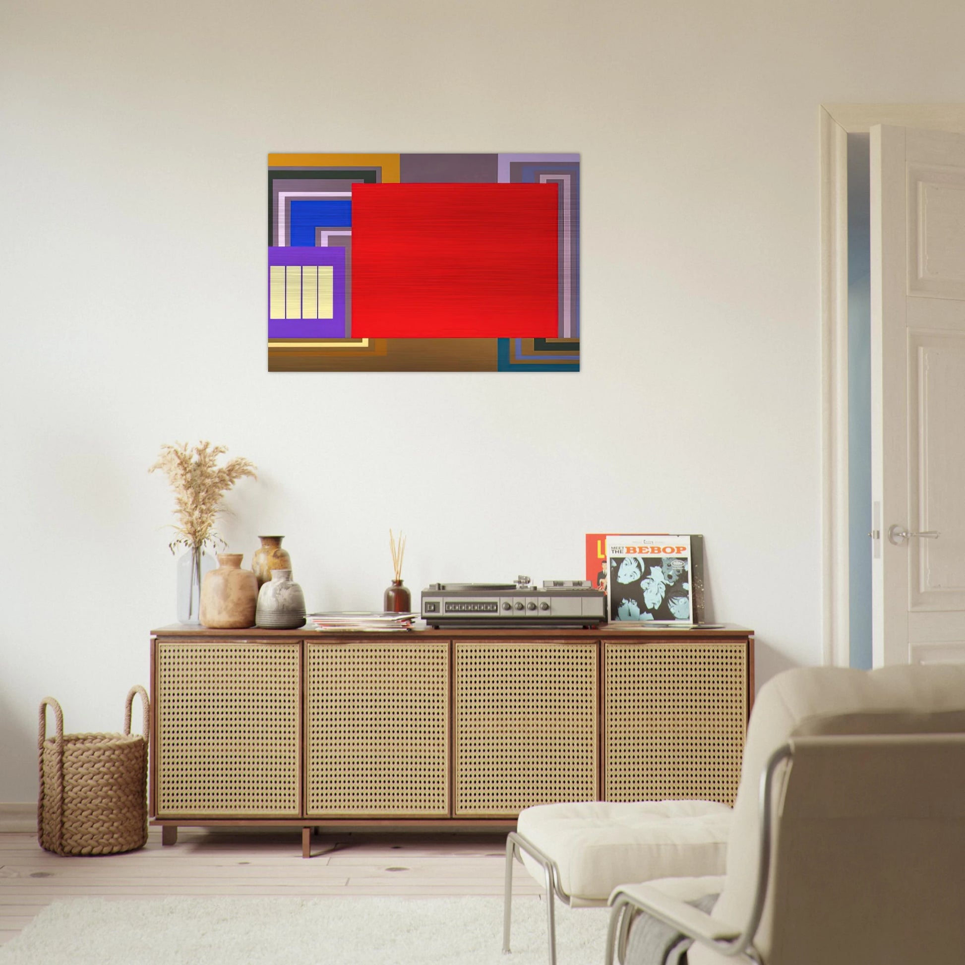 Power User - 1995 - Peter Halley Brushed Aluminum Print - 70x100 cm / 28x40 inches | Peter Halley Aluminum Print | Peter Halley Prints