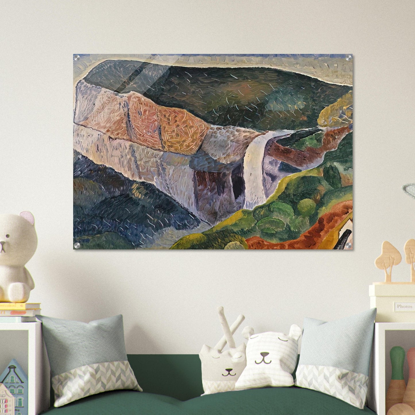 Govett's Leap - 1933 - Grace Cossington Smith Acrylic Print - 70x100 cm / 28x40″ inches | Grace Cossington Smith Wall Art | Grace Cossington Smith Prints