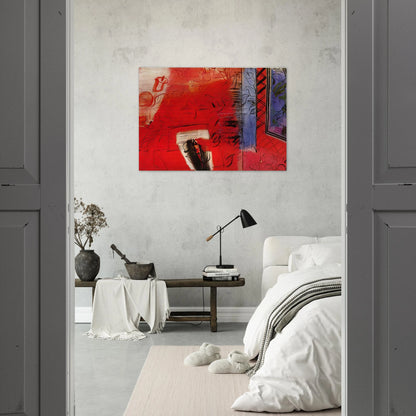 STILL LIFE WITH VIOLIN HOMMAGE TO BACH 1952 - Raoul Dufy Brushed Aluminum Print - 70x100 cm / 28x40 inches | Raoul Dufy Aluminum Print | Raoul Dufy Prints