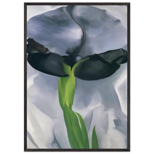 Iris 7 - Georgia OKeeffe 70x100 cm / 28x40 inches Framed Art Print – Black Wooden Frame