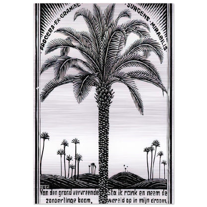 PALM TREE 1 - MC Escher Brushed Aluminum Print - 70x100 cm / 28x40 inches | MC Escher Aluminum Print | MC Escher Prints