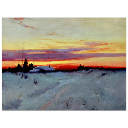 Sydney Laurence - Alaska Sunset - Romanticism  75x100 cm / 30x40inches Fine Art Poster