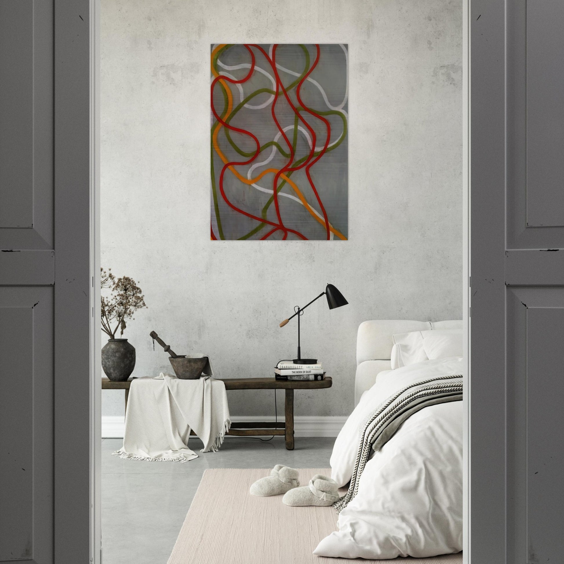 The Attended - 1999 - Brice Marden Brushed Aluminum Print - 70x100 cm / 28x40 inches | Brice Marden Aluminum Print | Brice Marden Prints