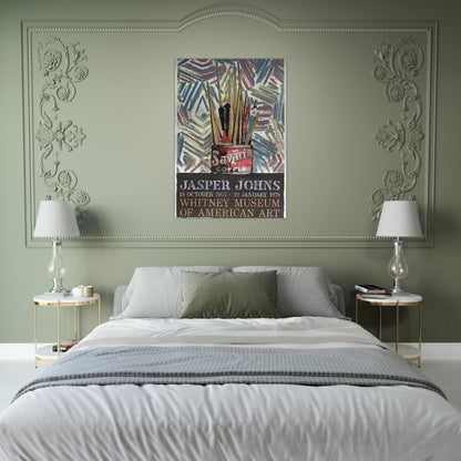 SAVARIN WHITNEY MUSEUM POSTER - Jasper Johns Brushed Aluminum Print - 70x100 cm / 28x40 inches | Jasper Johns Aluminum Print | Jasper Johns Prints