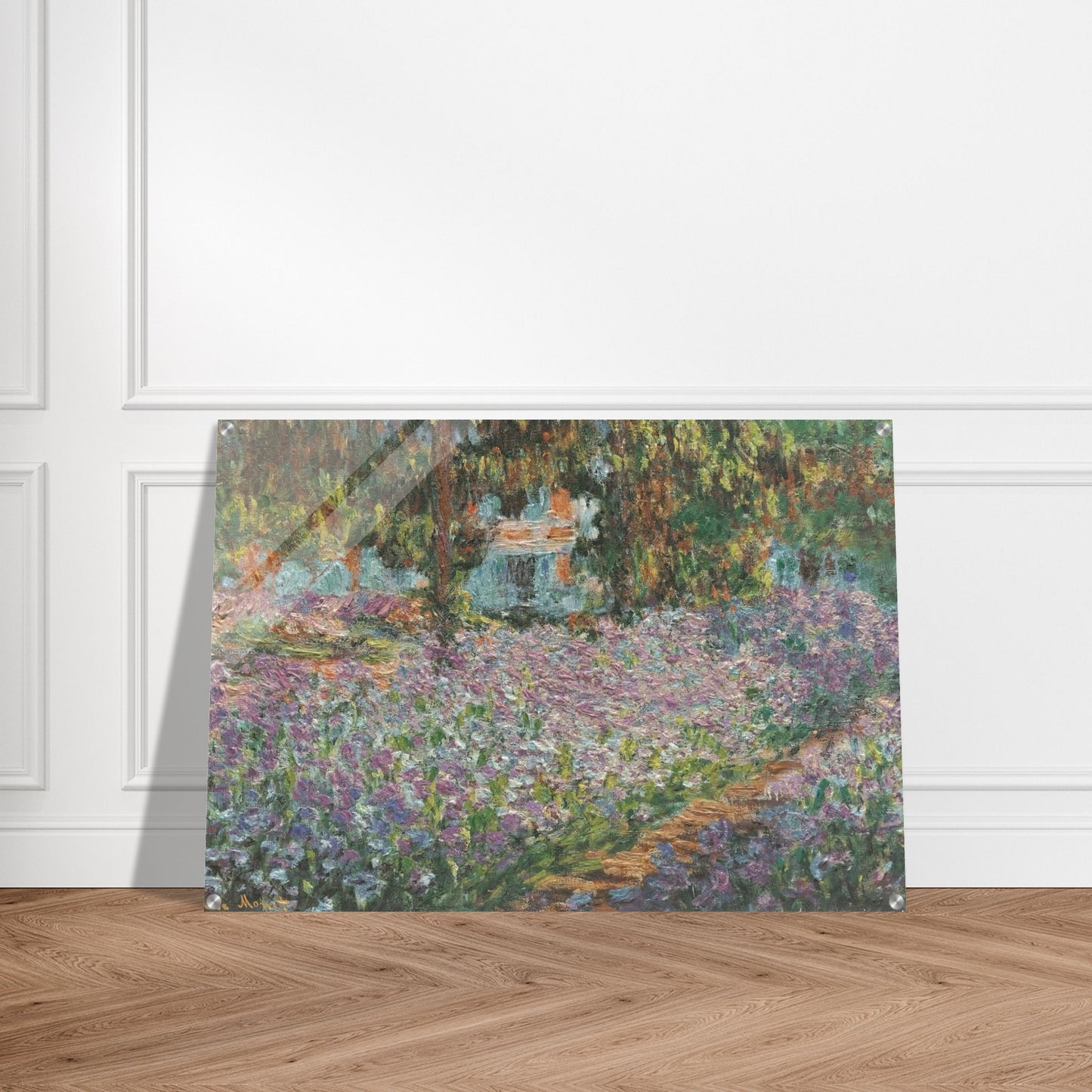 The Artist's Garden at Giverny - claude monet Acrylic Print - 70x100 cm / 28x40″ inches | claude monet Wall Art | claude monet Prints