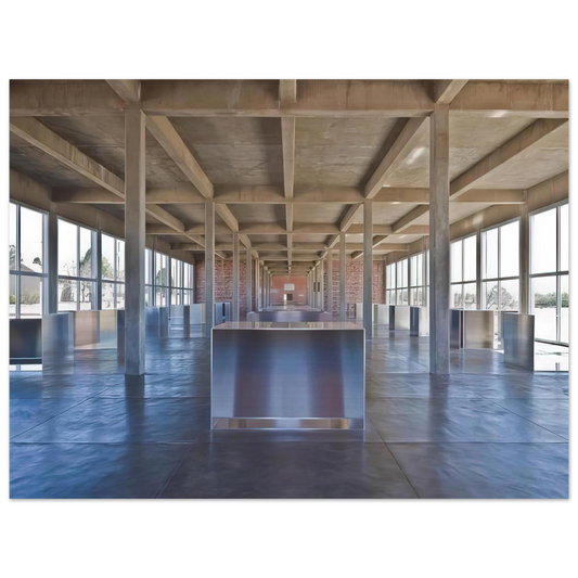Donald Judd - Untitled 100 Untitled Works in Mill Aluminium - 1986  75x100 cm / 30x40inches Fine Art Poster