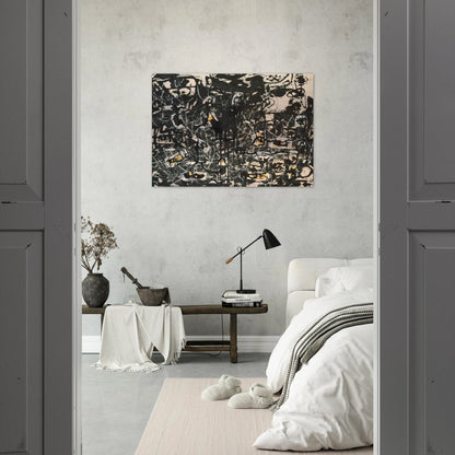 YELLOW ISLANDS - Jackson Pollock Brushed Aluminum Print - 70x100 cm / 28x40 inches | Jackson Pollock Aluminum Print | Jackson Pollock Prints