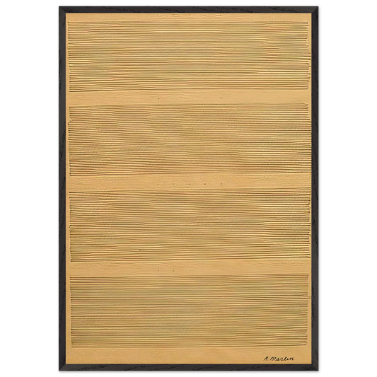 Morning Star - Agnes Martin 70x100 cm / 28x40 inches Framed Art Print – Black Wooden Frame
