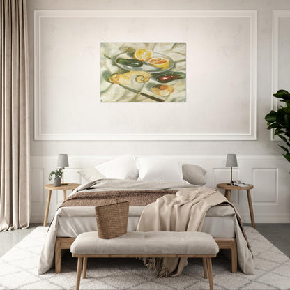 STILL LIFE WITH AUBERGINES - Salvador Dali Acrylic Print - 70x100 cm / 28x40″ inches
