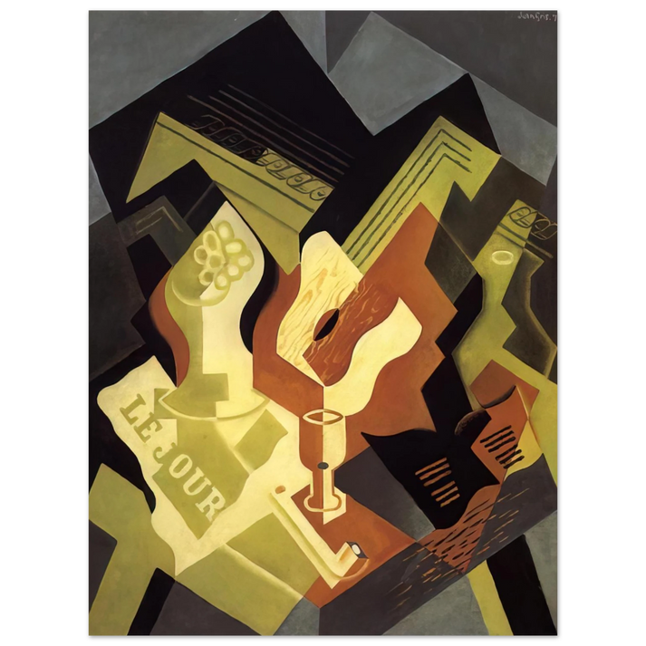 Juan Gris - GUITAR AND FRUIT DISH  75x100 cm / 30x40inches Fine Art Poster