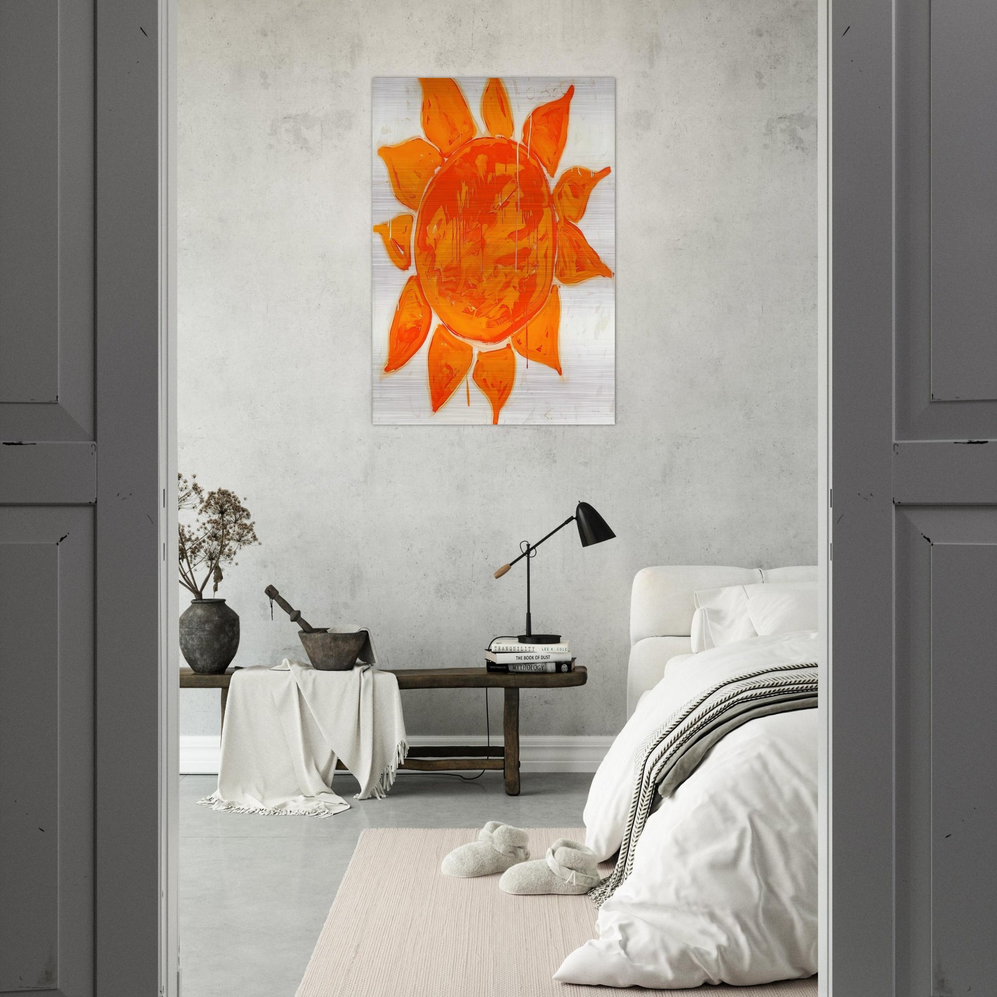 O sole mio! - 1979 - Mario Schifano Brushed Aluminum Print - 70x100 cm / 28x40 inches | Mario Schifano Aluminum Print | Mario Schifano Prints