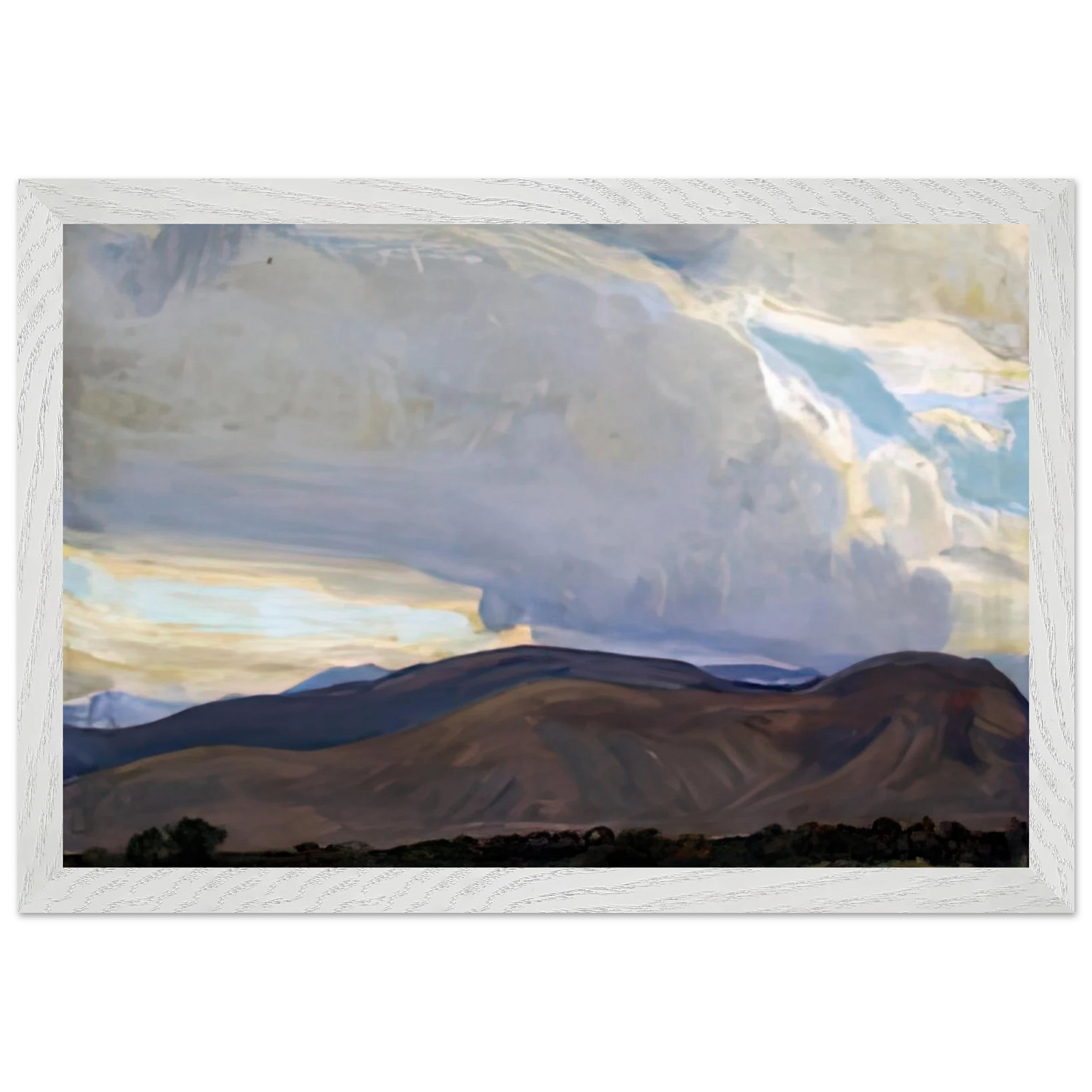 Maynard Dixon - STORM FROM THE SIERRA 1937 Wall art - 70x100 cm / 28x40 inches - Premium Wooden Framed Poster With Fine Art Paper-canvas - Black frame