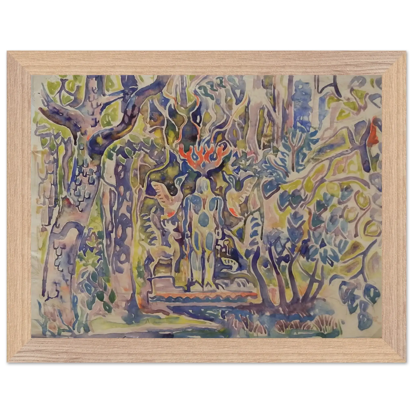 Walter Inglis Anderson - Walter Anderson Wall art - 40x50 cm / 16x20 Inches - Premium Wooden Framed Poster With Fine Art Paper - Black frame