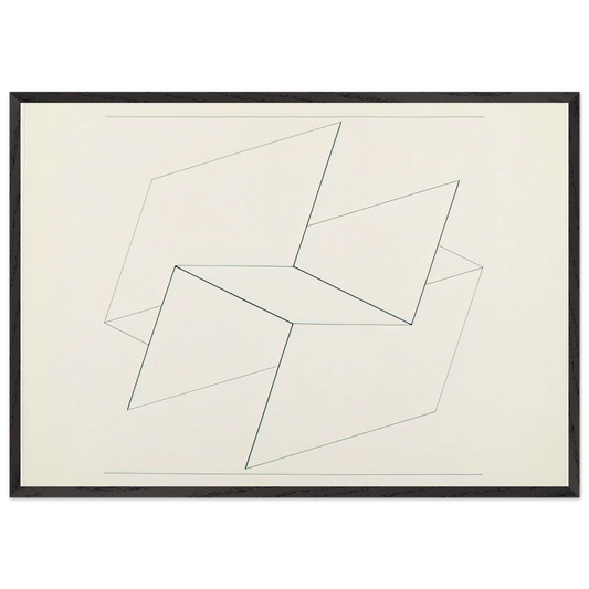 STRUCTURAL CONSTELLATION VI 1960 - Josef Albers 70x100 cm / 28x40 inches Framed Art Print – Black Wooden Frame