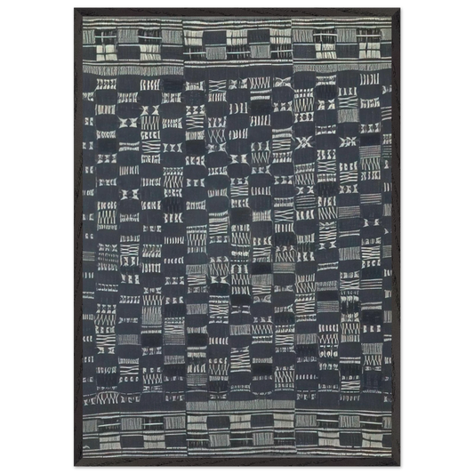THICKLY SETTLED 1957 - Anni Albers 70x100 cm / 28x40 inches Framed Art Print – Black Wooden Frame