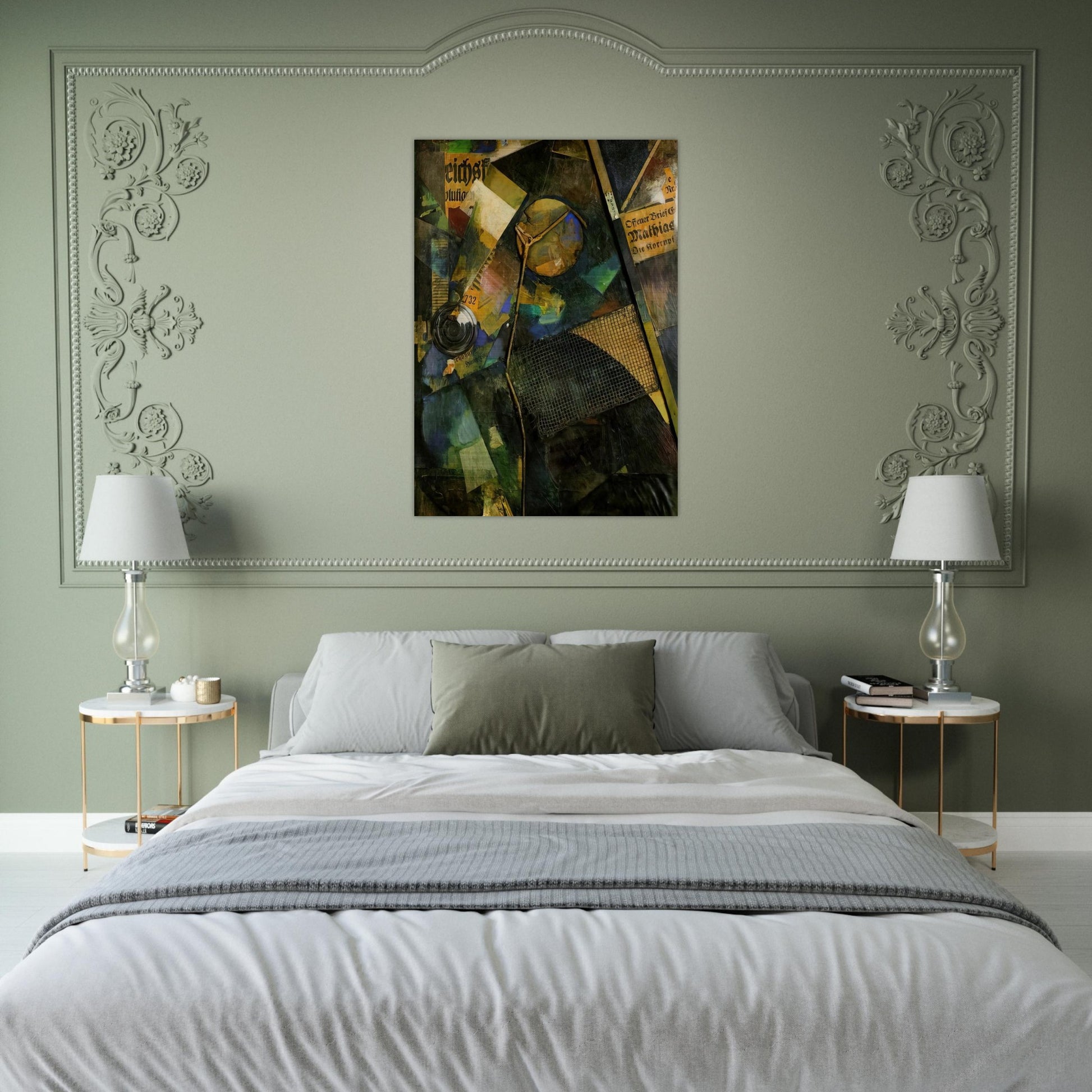 MERZ PICTURE 25A THE STAR PICTURE 1920 - Kurt Schwitters Brushed Aluminum Print - 70x100 cm / 28x40 inches | Kurt Schwitters Aluminum Print | Kurt Schwitters Prints