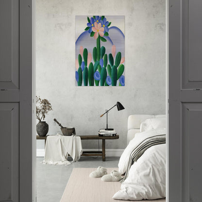 Manacá - Tarsila do Amaral Brushed Aluminum Print - 70x100 cm / 28x40 inches | Tarsila do Amaral Aluminum Print | Tarsila do Amaral Prints