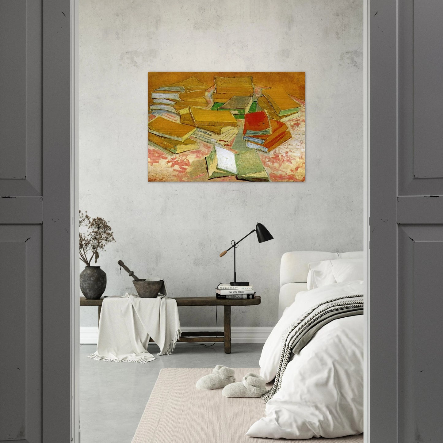 Still Life - French Novels - Vincent van Gogh Brushed Aluminum Print - 70x100 cm / 28x40 inches | Vincent van Gogh Aluminum Print | Vincent van Gogh Prints