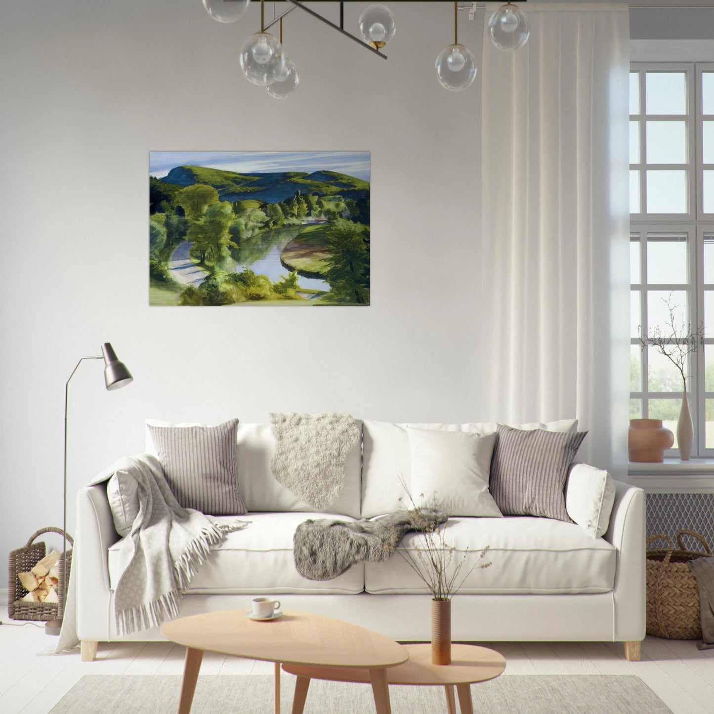 First Branch of the White River, Vermont - Edward Hopper Brushed Aluminum Print - 70x100 cm / 28x40 inches | Edward Hopper Aluminum Print | Edward Hopper Prints