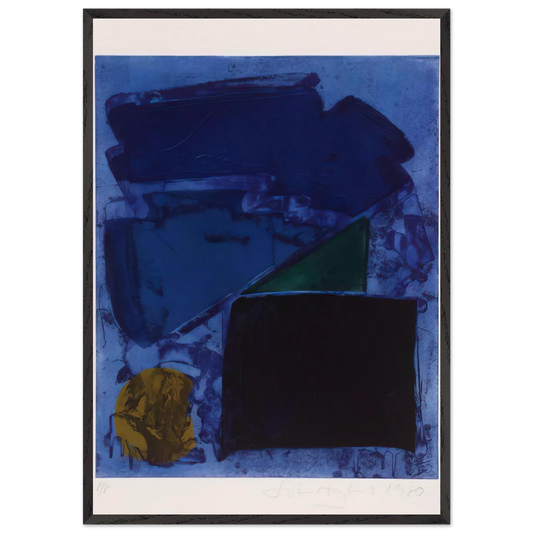 Memphis - 1980 - John Hoyland 70x100 cm / 28x40 inches Framed Art Print – Black Wooden Frame