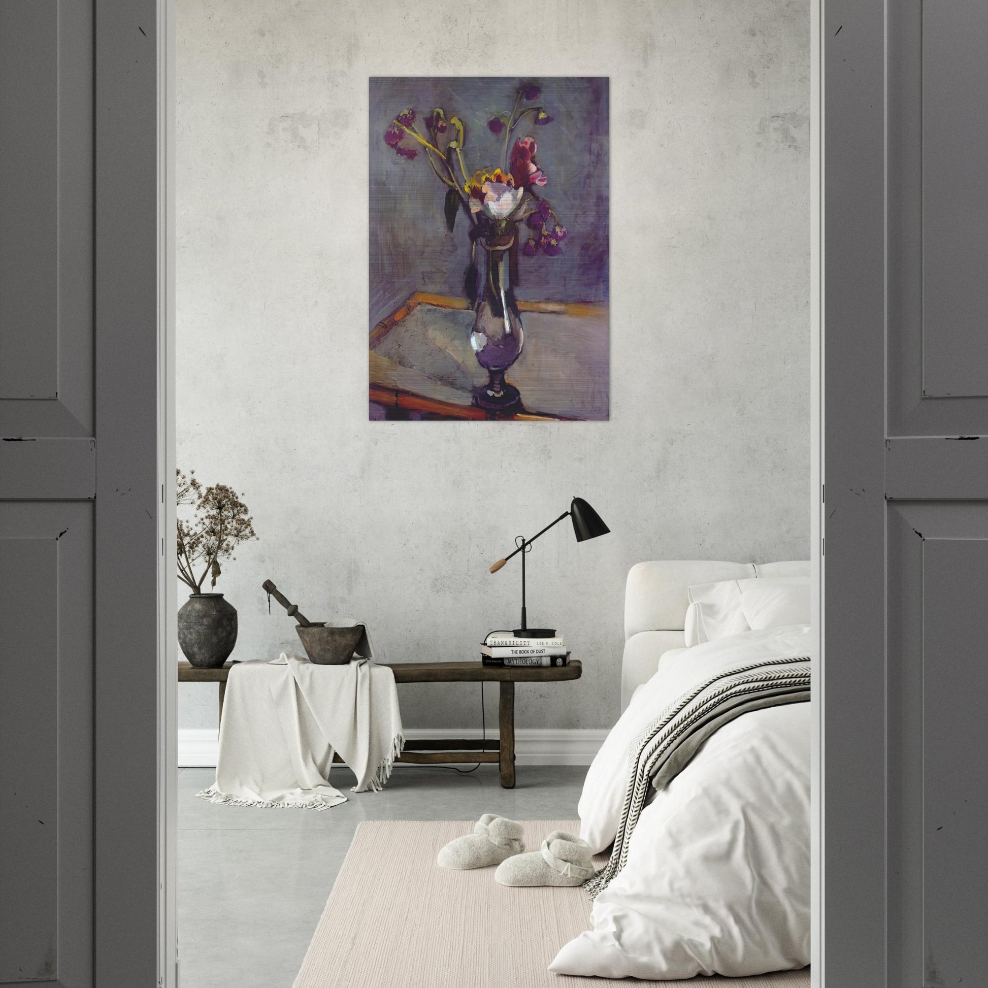BOUQUET ON A BAMBOO TABLE 1903 - Henri Matisse Brushed Aluminum Print - 70x100 cm / 28x40 inches | Henri Matisse Aluminum Print | Henri Matisse Prints