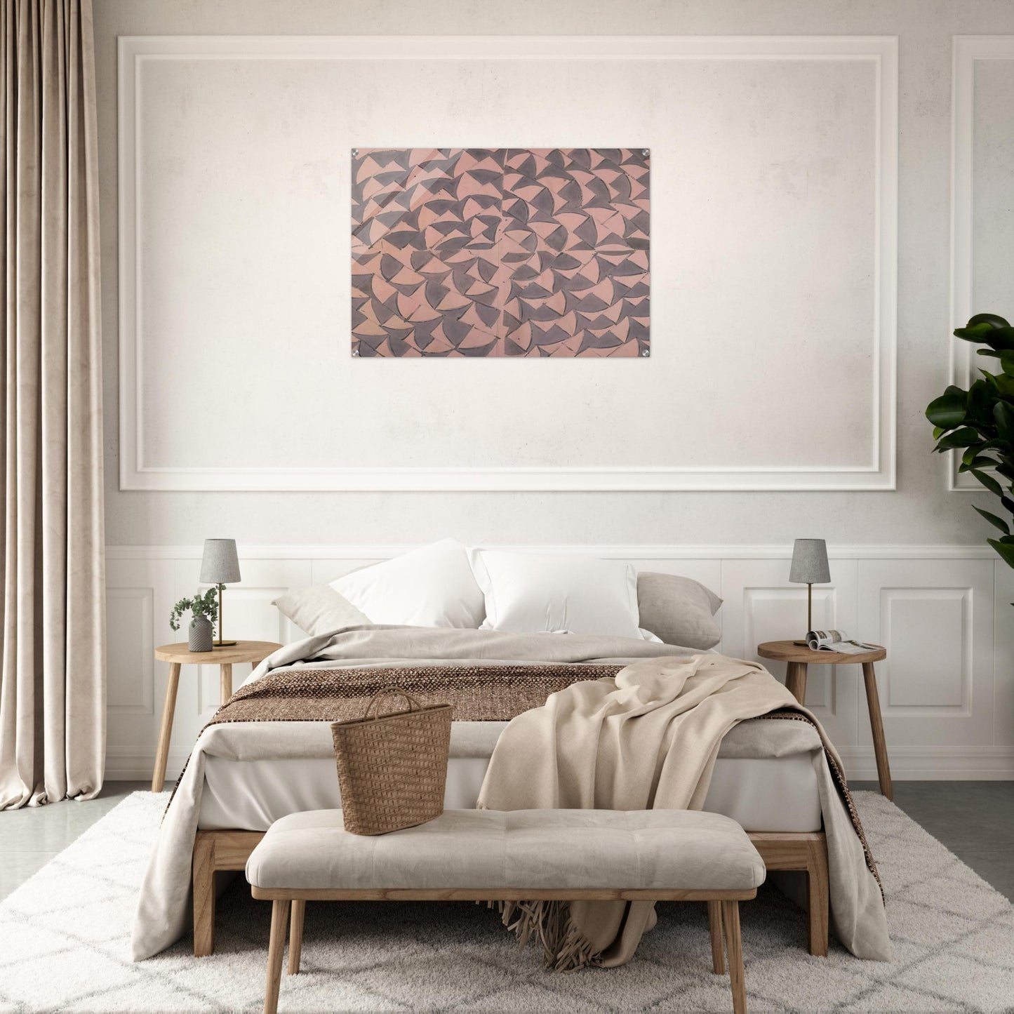 Rosa grigio grande - 1973 - Carla Accardi Acrylic Print - 70x100 cm / 28x40″ inches | Carla Accardi Wall Art | Carla Accardi Prints