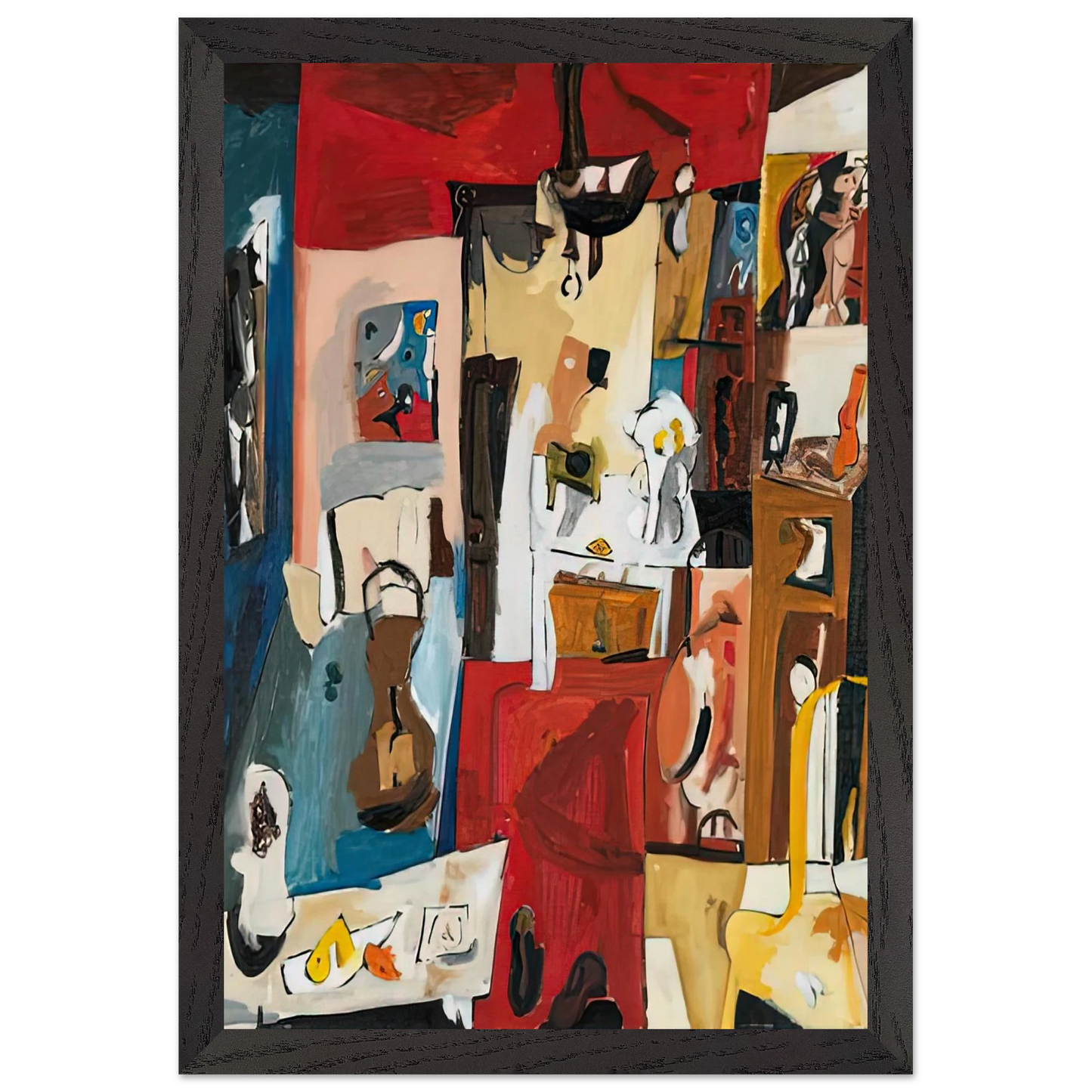 Helen Frankenthaler - 21st Street Studio, 1950- Wall Art - 30x40 cm / 12x16 inches - Fine Art Poster-canvas - -